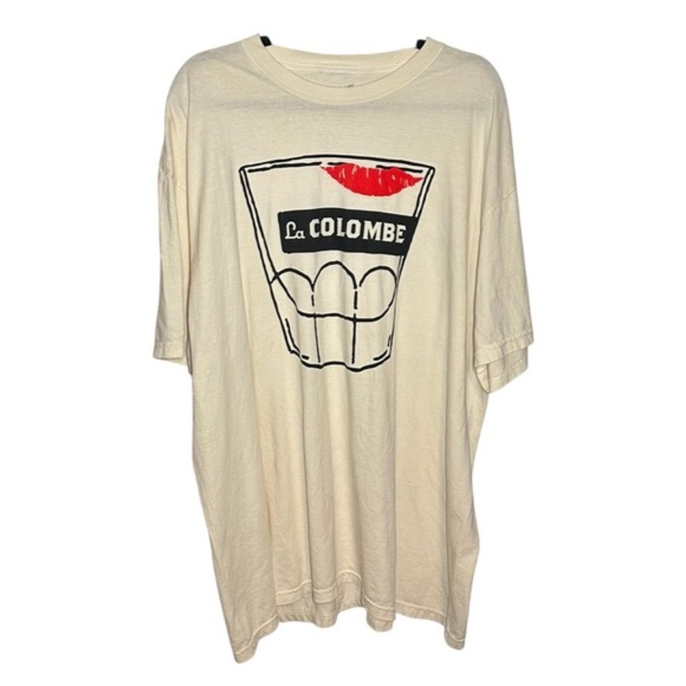 La Colombe Coffee Roasters Graphic T Shirt Cream Size XXL Menswear Casual‎